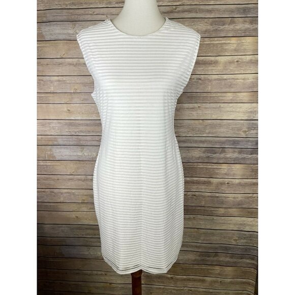 Silence Noise UO Large Dress White Metallic Stripe - Picture 1 of 12